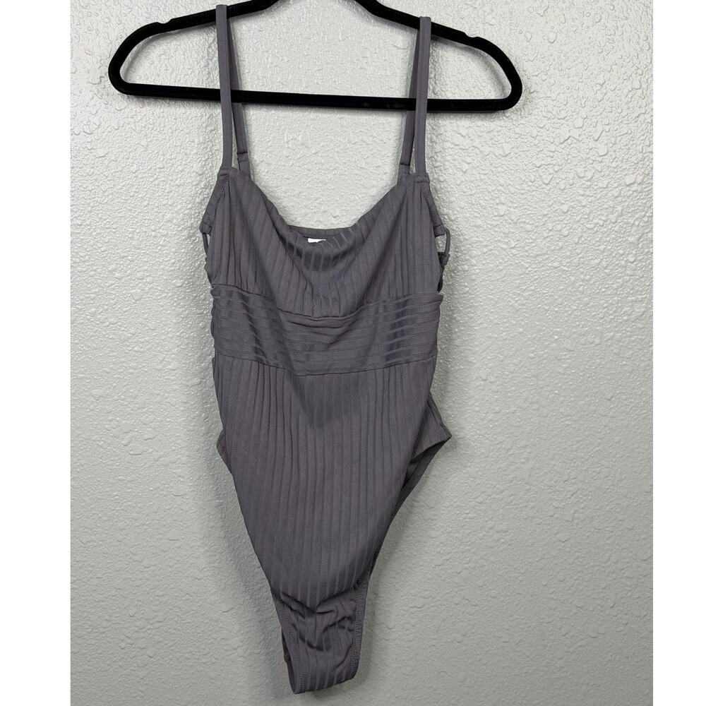 Shade Shore Grey One Piece Bathing Suit / Size-Large - Picture 2 of 11